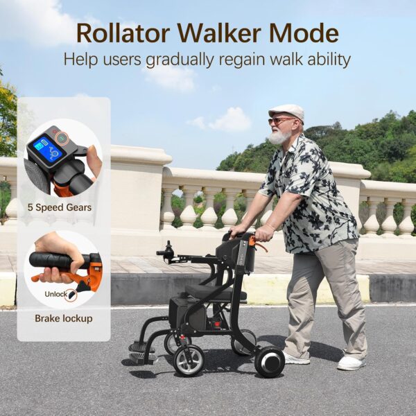3 in 1 rollator3 FreeWink 3-in-1 Electric Wheelchair Rollator Walker